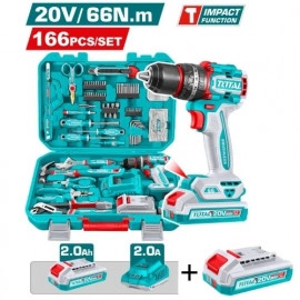 Total 166 Pcs Tools set With 2 battery THKTHP41667