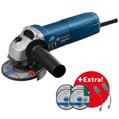 Bosch Professional Angle Grinder + 4 Cutting disc + carbon brush GWS 700 