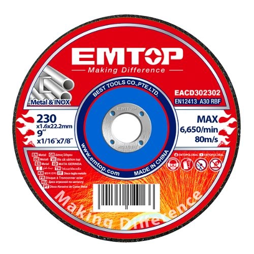 EMTOP Iron cutting cylinder 9Inch  1.6mm  EACD302302