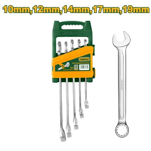 JADEVER 5 Pcs combination spanner set JDSP1215