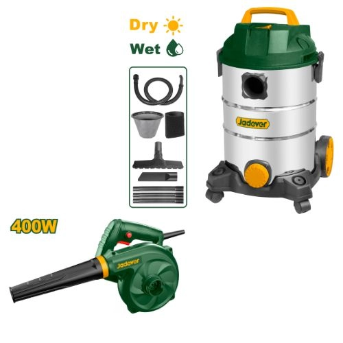 JADEVER OFFER : Barrel Vacuum Cleaner 1200W 30L JDVR4A30 + Air Blower, 400 W JDAB15401