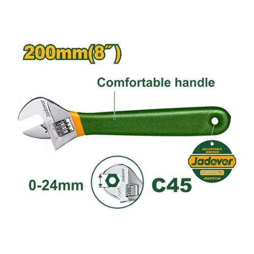 jadever Adjustable wrench 200mm(8")  JDAW5108 