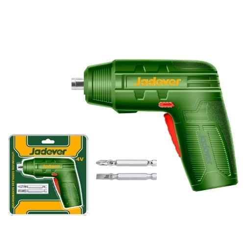 JADEVER  cordless screwdriver 4V + 2 Pcs  50mm bits JDCV4401