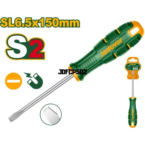 مفك عادة مغناطيسي 6.5 * 150 مللي يد كاوتش 2 لون JDSDA266