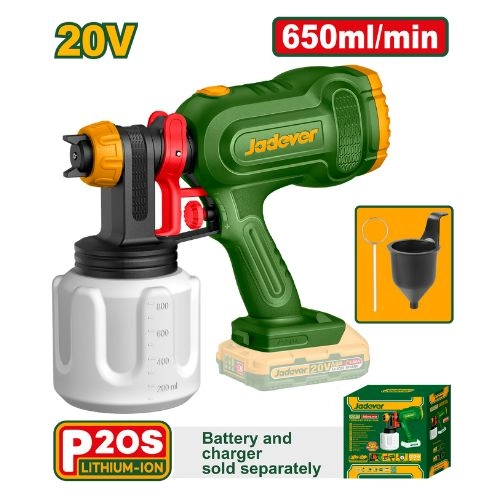 JADEVER Cordless spray gun 20V  Without battery and charger JDSU3066