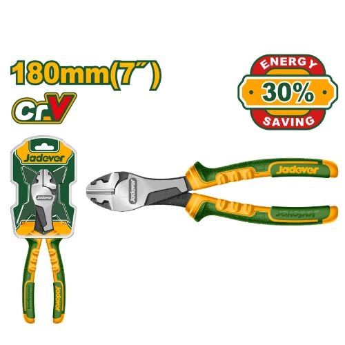 Jadever High leverage heavy-duty diagonal cutting pliers 7"/180mm JDPL7717