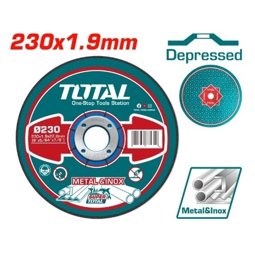 TOTAL Abrasive Depressed Meta & Inox Cutting Disc  9 inch TAC2192302