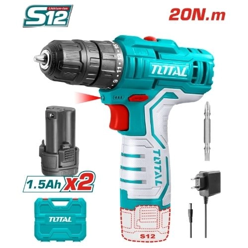 TOTAL Cordless Drill 12V 20Nm  TDLI12208