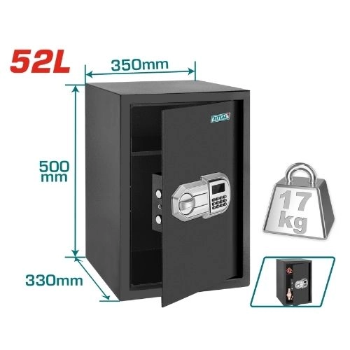 Total Digital safe 52 liters weight 17 kg TESF5001