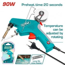 TOTAL Soldering Gun with self-feeding solder 90W T..