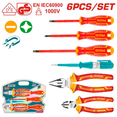 TOTAL 6pcs Insulated hand tools set 1000V THKIST3062