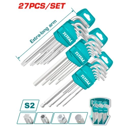Total 27 Pcs Hex key and torx key set 27pcs THT106KT0271 