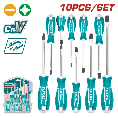 TOTAL 10 PCS SCREWDRIVER SET THT250610