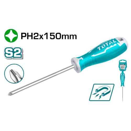 TOTAL PH SCREWDRIVER PH2 X 150mm  THT26PH2150