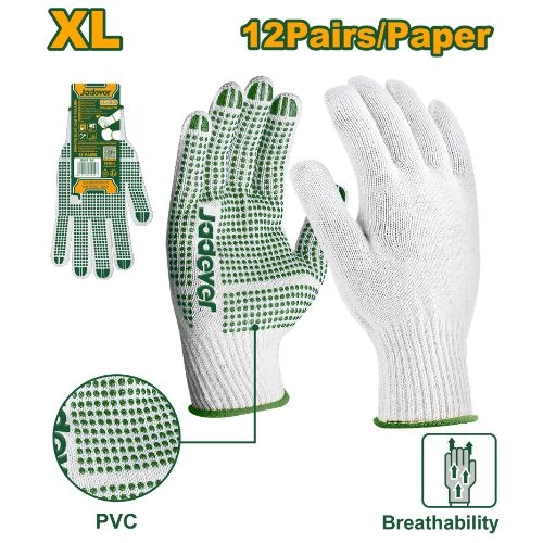 jadever Knitted&PVC dots gloves 10XL JDKG1801 