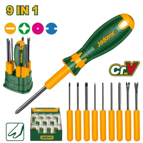 Jadver 10 Pcs interchangeable screwdriver set JDSS1B10