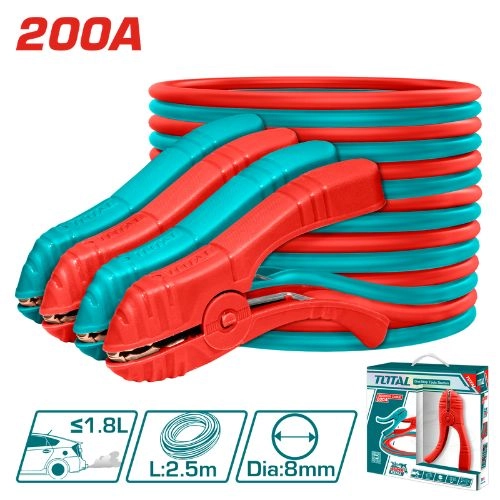 كابل 200 أمبير بطارية سيارة 2.5 متر من توتال PBCA12001