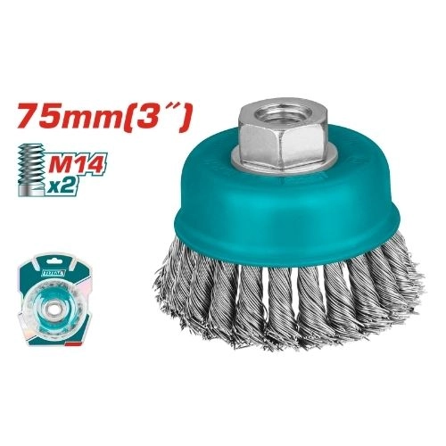 فرشاة كوباية مجدولة 75 مم من توتال TAC32031
