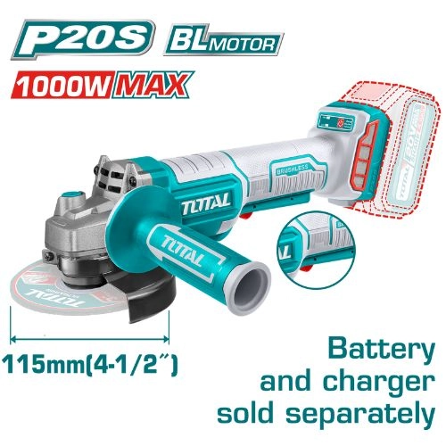 Total 5-piece 20-volt brushless impact driver, battery-free and charger-free TAGLI201258 