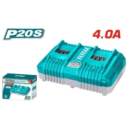 توتال شاحن بطاريه 4 امبير لعدد 2 بطاريه مناسب لموديلات P20S مقاس 20 فولت  TCLI2034