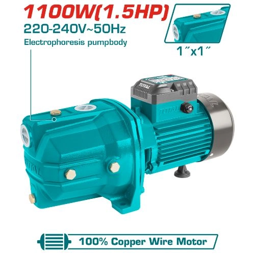 موتور مياه تحضير ذاتي 1.5حصان رفع 60 متر من توتال TWP311006