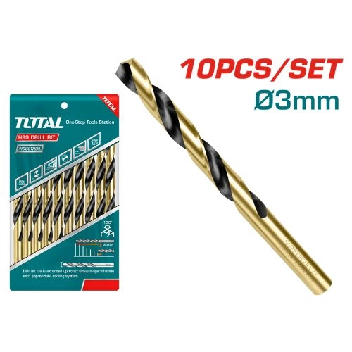 TOTAL HSS drill bit  3mm 10pcs TAC100303