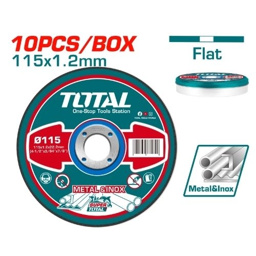 TOTAL INOX METAL CUTTING DICS 115 X 1.2mm TAC2211155