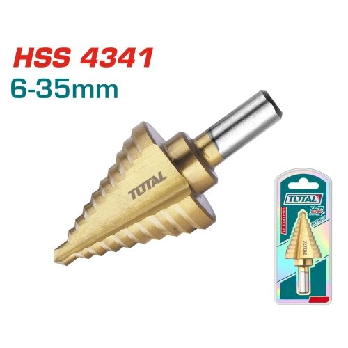 Total Tools Hex Heel Taper Drill Bit, 6-35mm TAC7563501