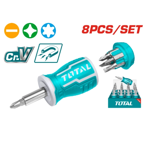 Total tools 8 IN 1 Stubby screwdriver set TACSDS0706