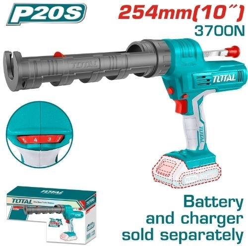 TOTAL Caulking gun 20V Without Battery and Charger  TCGLI2001