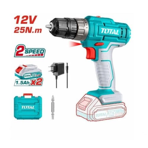 TOTAL CORDLESS DRILL 12V  25NM  1.5AH  TDLI1228 