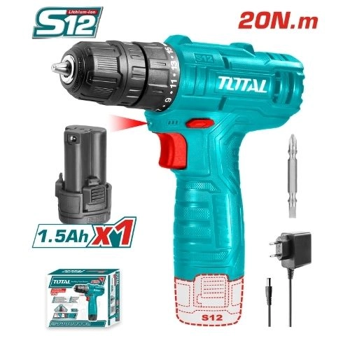 TOTAL  cordless drill 12V 20NM TDLI12415