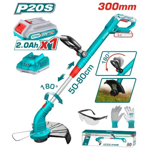 Total grass cutting machine 20 volt Battery and charger TGTLI20301 