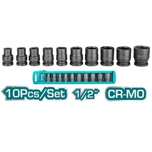 TOTAL IMPACT SOCKETS 1/2 Inch  10 PIECES THISTD12101