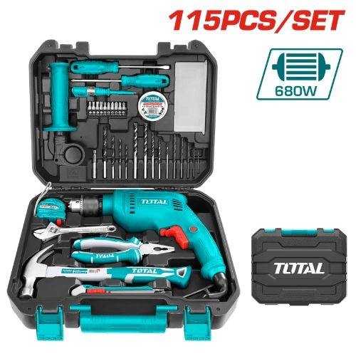 Total Tools Corded Electric Kit 115 Pieces THKTHP1152 