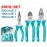 TOTAL Set of 8" pliers + 6" clippers + 6" hand pliers 2 colors THT1k0301