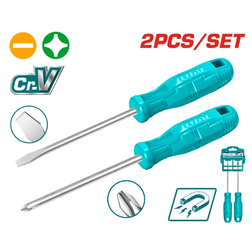 TOTAL 2Pcs screwdriver set THTDC250201