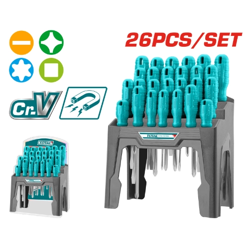 TOTAL 26 Pcs screwdriver set THTDC252601