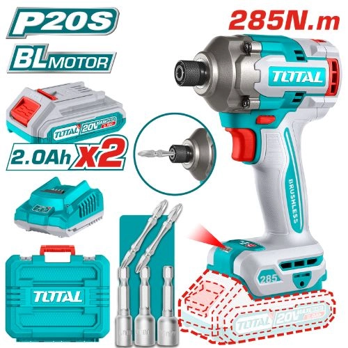 TIRLI2028 دريل 1/4 بوصه 285 نيوتن 20 فولت  2بطاريه