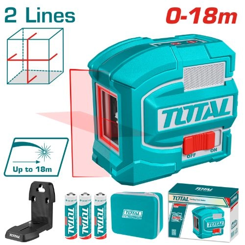 ميزان ليزر ( شيرب ) 2 خط أحمر 18 متر من توتال TLL156503
