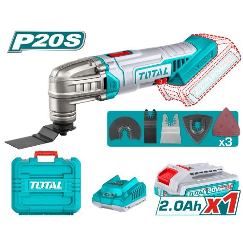 Total Cordless Multi Tools 20V with Battery, Charger TMLI20228 