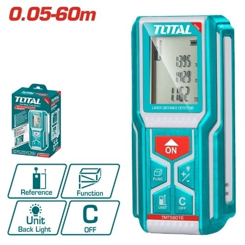 TOTAL Laser distance detector 60 Meter TMT56016