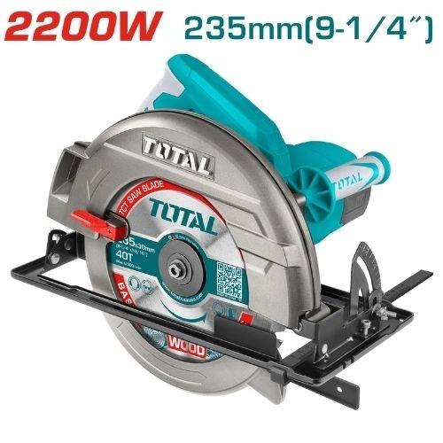 TOTAL Circular Saw 2200W 9.25 INCH  235x25.4mm TS1222356