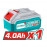 صاروخ 4.5" 20 فولت 900 وات مع بطارية 4 أمبير و شاحن من توتال TAGLI261521