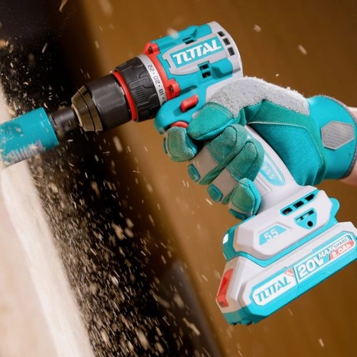 شنيور 55 نيوتن مرفق معه بطارية و شاحن و اكسسوار من توتال TDLI205582