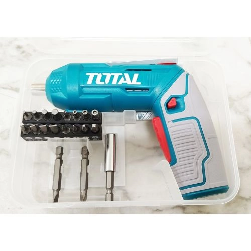 مفك 4 فولت مع 19 قطعة اكسسوار بشاحن TYPE-C ( غير مرفق ) من توتال TSDLI0442