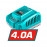 TOTAL Cordless impact wrench 20V 3/4 inch  1900Nm 2 batteries 5 a.h + 4 A.h Charger TIWLI20135