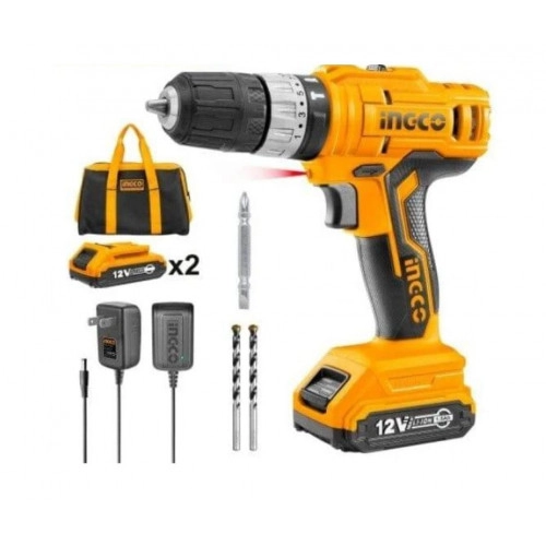 INGCO IMPACT DRILL 12V  25NM WITH 2Battrey 1.5AH and CHARGER CIDLI1228