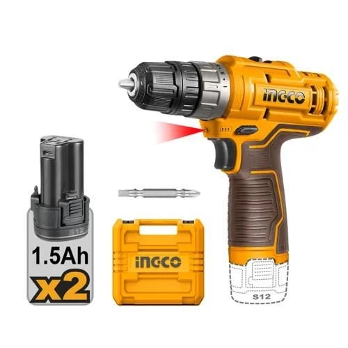 INGCO CORDLESS DRILL 12V 2 BATTERIES CDLI12202 