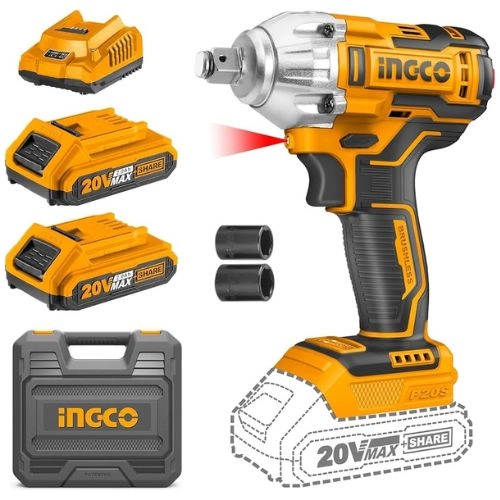 Ingco Lithium-Ion Impact Wrench 1/2 inch 300NM CIWLI2038 